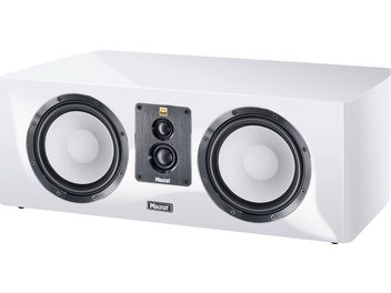 Diffusore centrale Magnat Signature Center 93, vista frontale, 2 altoparlanti circolari, 2 tweeter centrali, cabinet rettangolare