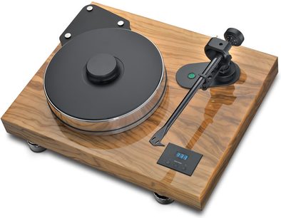 Gramofon Pro-Ject Xtension 9 Evolution v dřevěném provedení, černý talíř, karbonové raménko, na dřevěném podstavci