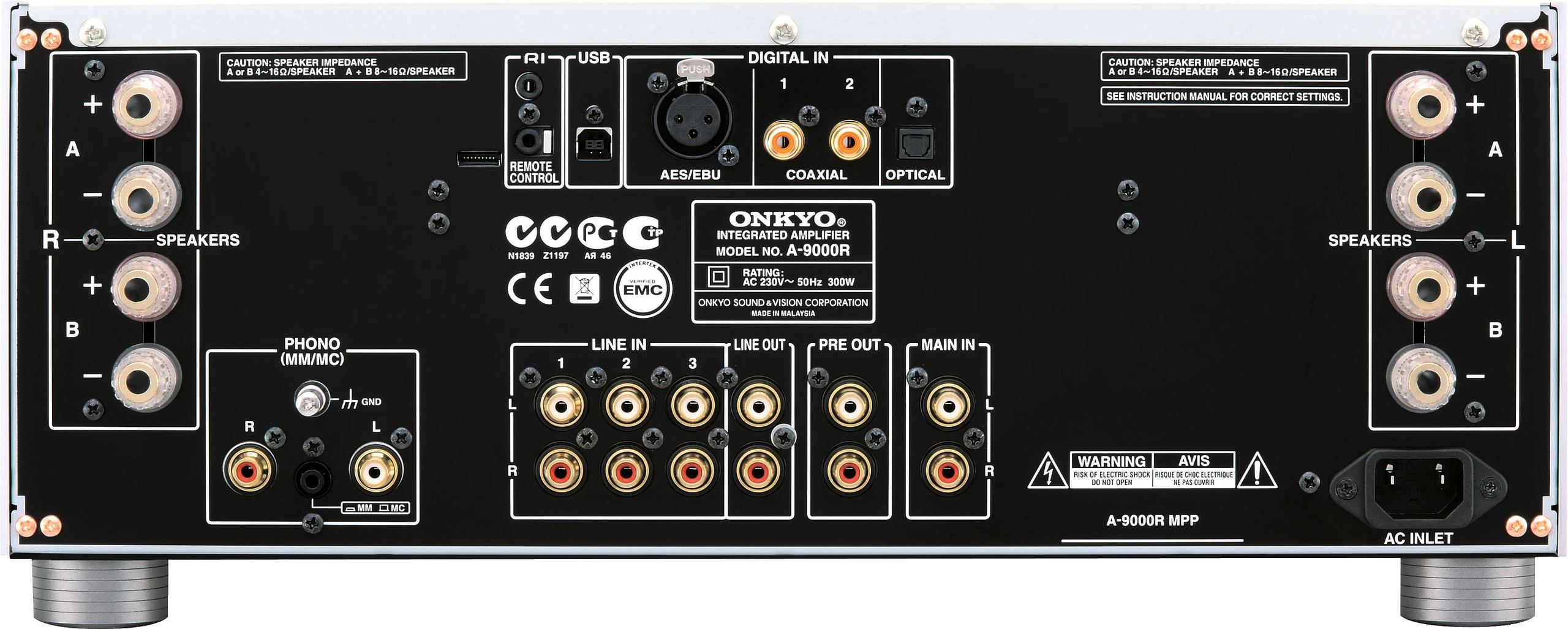 Onkyo A-9000R silver - Stereo solid-state hi-fi integrated