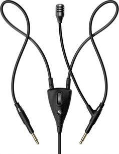 Tilbehør for HI-FI hodetelefoner Meze Audio Boom Mic, svart kabel med forgylte jack-kontakter, sylinderformet sentralmikrofon