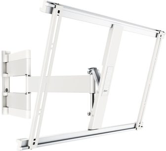 Suporte de TV de parede branco Vogel's THIN 545, armação retangular em metal, braços articulados e giratórios, placa central deslizante