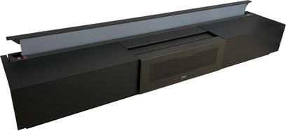 Sort Oray-møbel serie 2 til 100" ultra-kortkast projektor, lang bænk med hævet bagpanel
