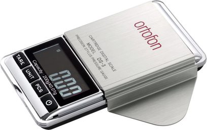 Ortofon DS-3 presisjonsvekt, forkrommet kabinett, gjennomsiktig lokk, digitalt display, 3 knapper