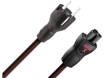 Audioquest NRG-X3 strømkabel, 2 m, sorte C5-stik, sort rund kabel, kobberledere