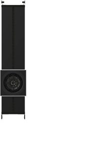 Vestavný subwoofer Bowers & Wilkins ISW-8, černý kov, pohled zepředu, kulatý reproduktor s mřížkou
