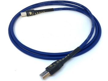 Cablu USB Cardas Clear albastru de 1 metru cu conectori USB placați cu argint la capete