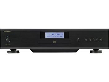 Lettore CD Rotel CD14 MKII nero, vista frontale, display digitale blu, pulsanti e comandi sulla facciata, connettività sul retro