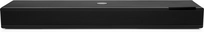 Sort Orbitsound ONE P70W soundbar set forfra, aflang rektangulær form, sort akustisk gitter på hele overfladen
