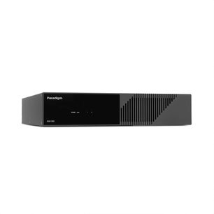 Højttalerforstærker med høj troværdighed SVX-1202, frontvisning, sort rektangulært kabinet, frontpanel med logo, gitre og indikatorer