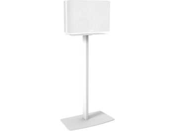 Cavus CSDH 250 white speaker stand for Denon Home 250, white rectangular vertical metal structure on square base