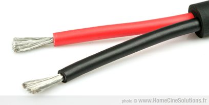 Højttaler-kabel Connect Research OCRHP50, rød og sort, kobberledere, afisolerede ender, 20 cm synlig