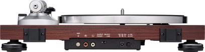 Giradischi Audio Technica AT-LPW50BTRW, finitura in legno, braccio di lettura in metallo, piatto in alluminio, pulsanti e prese sul retro