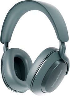 Bowers & Wilkins Px7 S3 Frostblau, ohrumschließender Kopfhörer aus mattem Kunststoff mit Kunstleder-Polstern, Dreiviertelansicht