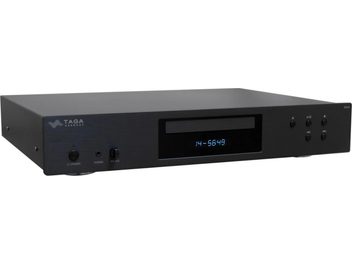 Lettore CD audiophile Taga Harmony TCD-50 nero, pannello frontale, case in metallo, display blu, pulsanti
