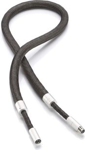 Analogowy kabel audio XLR Inakustik NF-2405 AIR 1,5m, ciemny oplot, cylindryczne metalowe złącza w kolorze srebrnym