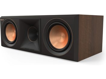 Diffusore centrale Klipsch RP-500C II noce, cabinet in legno, 2 altoparlanti in rame, tweeter a tromba nero