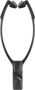 Sennheiser RR 5000 sort hovedtelefon, set forfra, buede arme, ovale ørepuder, mikrofon på højre arm