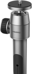 Stöd för Hisense CM8Q-videoprojektor i grå metall, svängbart huvud med gängad platta, spännratt, sida vy