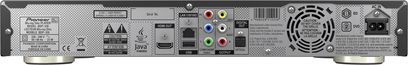 Pioneer BDP-330 Blu-ray-afspiller, bagside, lyd/video-tilslutninger, HDMI-, USB-, Ethernet-, optisk og koaksial-porte