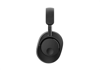 Cambridge Audio Melomania P100 SE hovedtelefoner, oval øreklap i mat sort plast, polstret hovedbøjle, set ovenfra