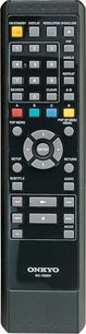 Schwarze Onkyo BD-SP309 Fernbedienung mit mehrfarbigen Tasten für 4K Blu-ray Player DV-BD606, Frontansicht