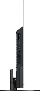 Televisor de alta definición Panasonic TV-55Z90AEG, vista lateral derecha, pantalla ultra delgada, conectores visibles