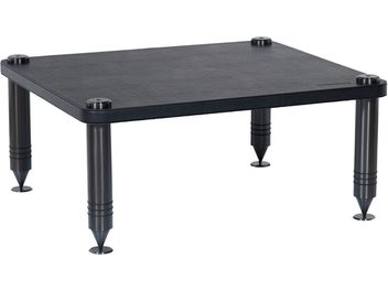 Ripiano aggiuntivo Norstone Design COMO III, rettangolare, legno nero opaco, 4 piedi cilindrici in metallo nero