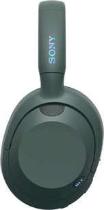Bezdrátová Bluetooth sluchátka Sony ULT WEAR šedá, pohled shora, oválný náušník, široký oblouk, viditelné logo