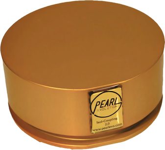 Amortisör anti-vibrasyon emici Pearl evolution ISOL-Coupling 2.0, üstten görünüm, silindirik şekil, altın rengi