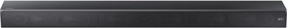 Samsung HW-MS650 sort soundbar, set forfra, aflang rektangulær form, sort gitter på forsiden