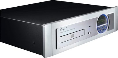 Cayin CDT17 CD-afspiller set forfra, sølvfarvet front med blåt display, CD-skuffe og kontrolknapper