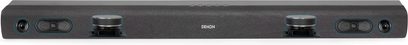 Denon DHT-S216 sort soundbar set forfra, med to højttalere i enderne og kontrolknapper i midten
