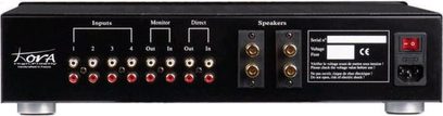 Kora Explorer 90SII CSC reference stereo hi-fi forstærker, frontvisning med indgange, udgange, justeringer og digitalt display