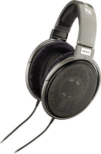Åbent hi-fi hovedsæt Sennheiser HD-650 i grå og sort, ovale ørepuder, polstret hovedbøjle, metalstænger