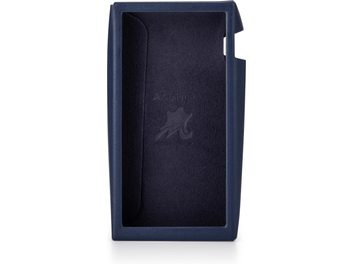 Housse Astell&Kern SP3000M bleu nocturne, étui rigide ouvert avec intérieur texturé et découpe latérale