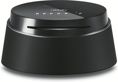 Philips CTS4000 bærbar CD-afspiller, cylindrisk sort, sølvfarvede knapper, LCD-skærm, kompatibel med 8 cm mini-CD'er