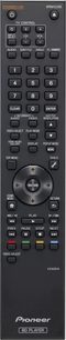 Telecomando nero Pioneer VXX283B con pulsanti grigi e schermo LCD, vista frontale