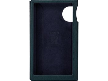 Custodia Astell&Kern per KANN ULTRA blu in pelle o similpelle, con taglio circolare sul lato anteriore, vista frontale