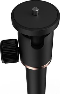Stropní držák v černé barvě pro videoprojektor XGIMI X-Floor, pohled zepředu v detailu, boční nastavovací tlačítko