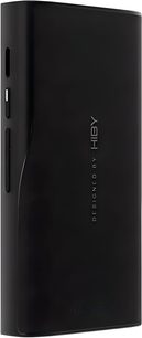Audiophile přehrávač Hiby R8 II Alloy černý, zakřivená zadní strana s centrálním logem a bočními tlačítky