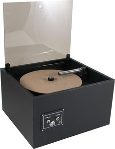 VPI HW 16.5 vinylpladecentrere i sort kabinet med korkplade, metalarm og centreringsvægt