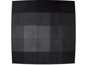 Difusor Artnovion Jaya W negro de madera, superficie cuadriculada de rectángulos en ligero relieve, vista frontal