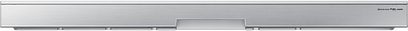 Samsung HW-MS651 metallisk grå soundbar, set forfra, aflang rektangulær form, sort gitter på forsiden