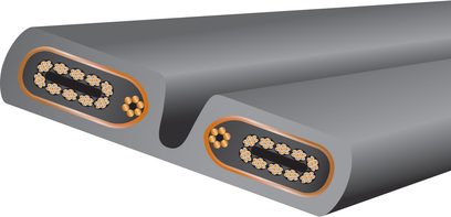 Cavo di alimentazione Wireworld Silver Electra 10 Power 1,5m, sezione trasversale grigia, conduttori circolari dorati, guaine nere