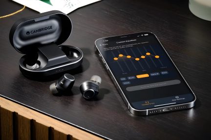 view of headphone settings on phone