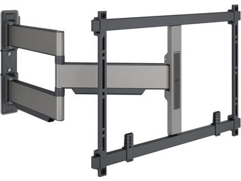 Vogel's Elite TVM 5645 tv-muurbeugel in grijs en zwart, met uitgeklapte scharnierarmen en rechthoekig montageframe
