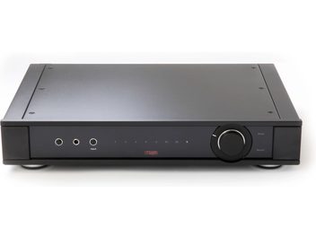 Rega Elicit MK5 stereovahvistin, mattamusta kotelo, harjattu alumiinietulevy, kromatut säätimet, kompakti