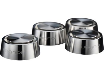 Ungnoi Taichi Nino anti-vibration dampers, set of 4 silver pads with circular top, perspective view