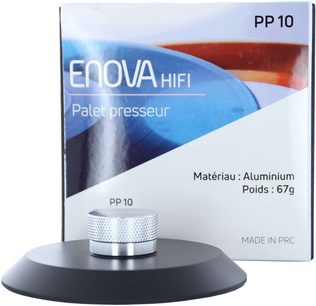 Enova HIFI PP10 aluminiumviktsats, vikt 67 g, i låda med närbildsfoto av produkten