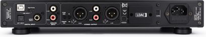 Questyle CMA Fifteen High-Fidelity-Kopfhörervorverstärker von hinten, mit vollständiger digitaler und analoger Audioanschlussausstattung